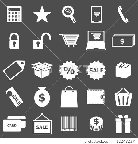 Shopping icons on gray background 12248237
