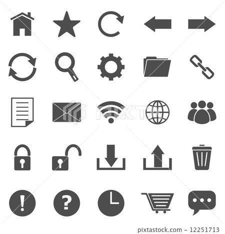 Tool bar icons on white background 12251713