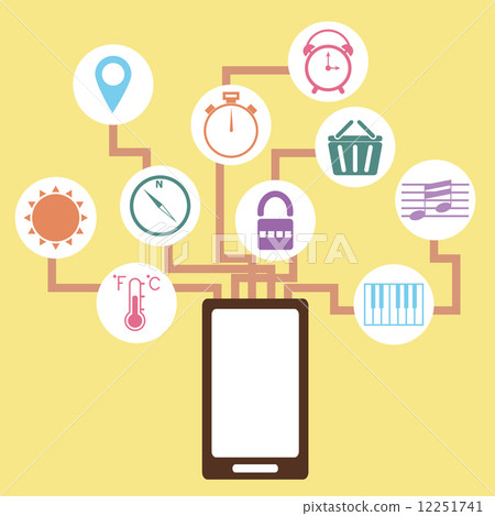 Mobile application concept idea in flat style Mobile application concept idea in flat style 12251741