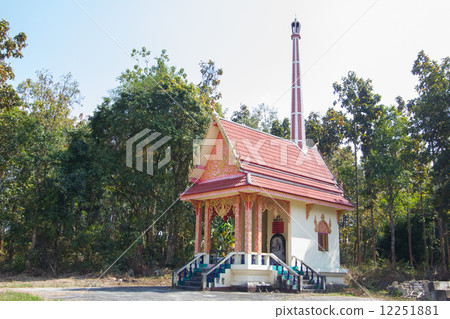Traditional Thai style crematory in forest, Thailand 12251881