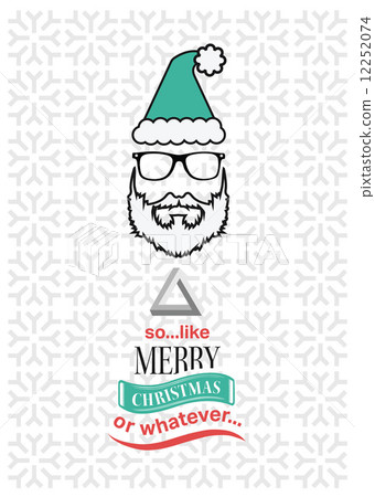 Hipster christmas vector with sarcastic message 12252074