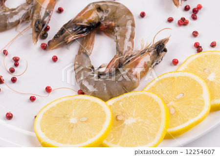 fresh shrimps with lemon fresh shrimps with lemon 12254607