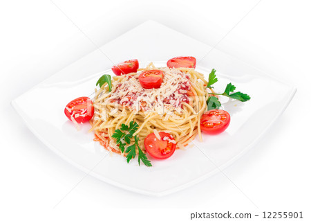 Pasta with tomato sauce 12255901