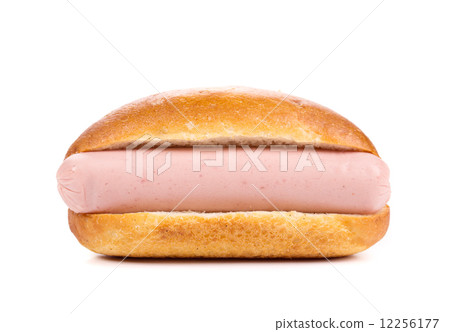 Hot dog bread and sausage 12256177