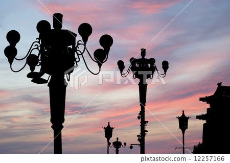 Contours Street lights on Tiananmen Square Contours Street lights on Tiananmen Square 12257166