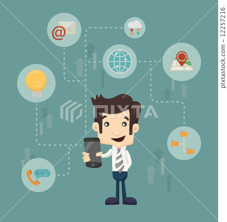 Businessman communication technology 12257216