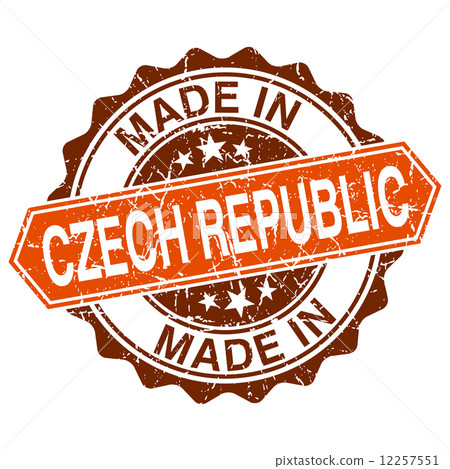 made in Czech Republic vintage stamp isolated on white background 12257551