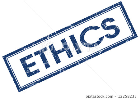 Ethics blue square grungy stamp isolated on white background Ethics blue square grungy stamp isolated on white background 12258235