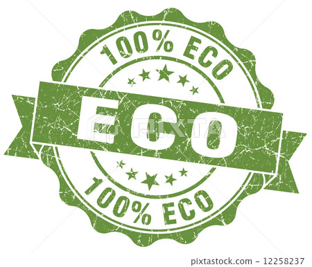 eco green vintage seal isolated on white eco green vintage seal isolated on white 12258237