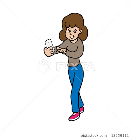 Woman smart phone 12259111