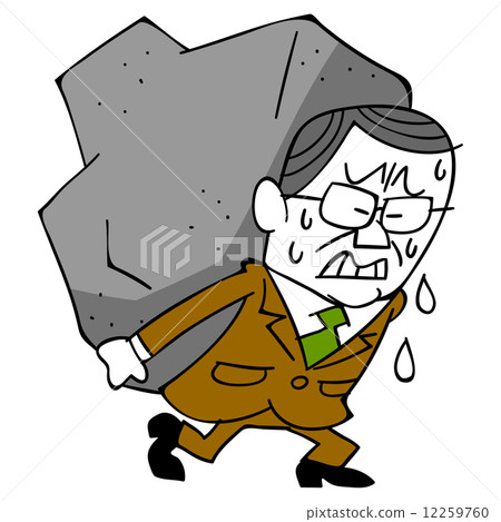 一位老人商人和負擔 12259760