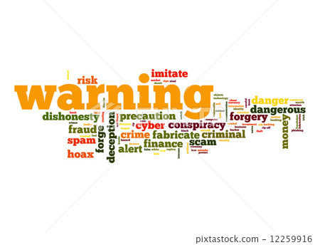 Warning word cloud 12259916