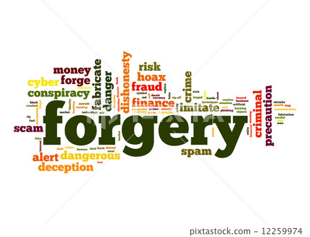 Forgery word cloud Forgery word cloud 12259974