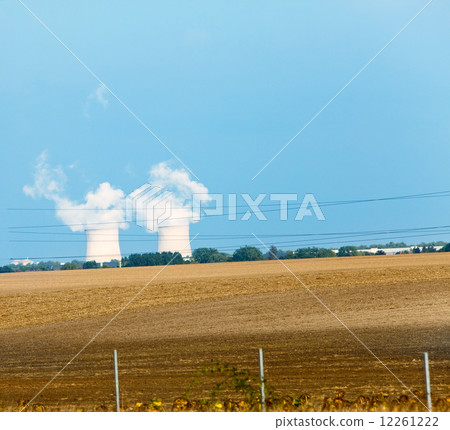 France. Steam over Nuclear power station  12261222
