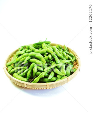 夏天的味道·米飯上的煮豆芽·白背垂直位置 12262176