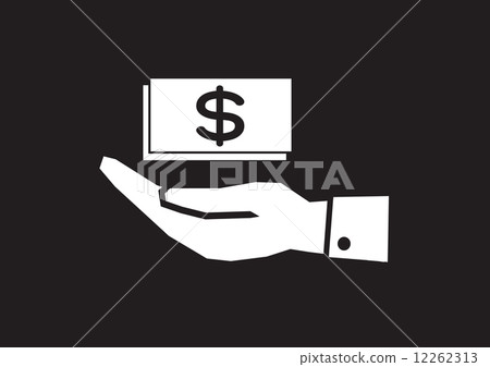 Hand Dollar Icon - Stock Illustration [12262313] - PIXTA