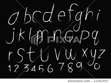 Hand drawn letters alphabet written with brush Hand drawn letters alphabet written with brush 12262447