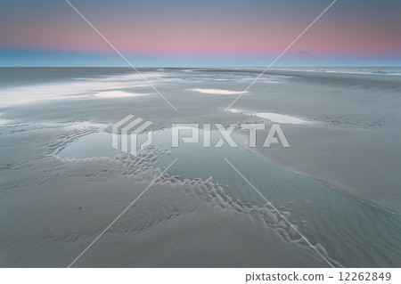 sunrise over North sea coast at low tide sunrise over North sea coast at low tide 12262849