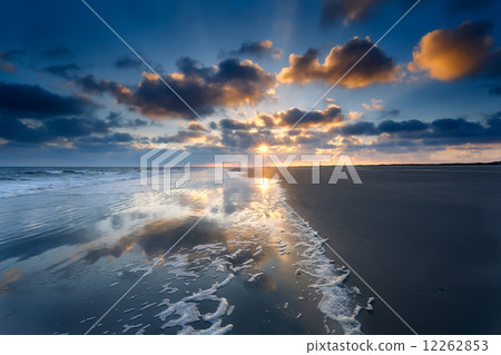 sunrise over North sea beach sunrise over North sea beach 12262853