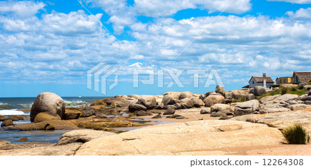 Punta del Diablo Beach, popular tourist place in Uruguay Punta del Diablo Beach, popular tourist place in Uruguay 12264308