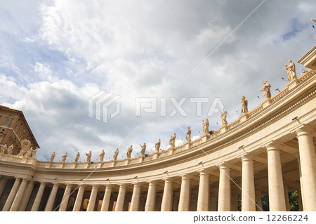 Statues on the Colonnade of St. Peter's Basilica. Vatican City, 12266224