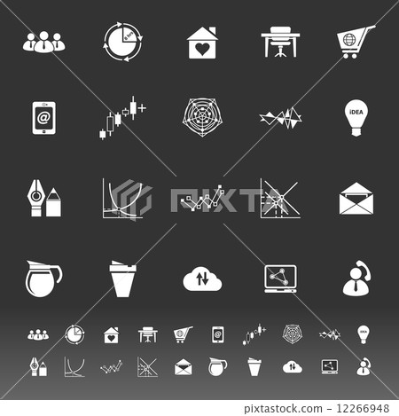 Virtual organization icons on gray background 12266948