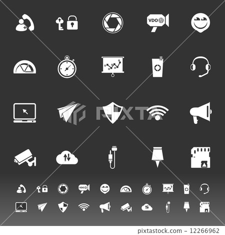 Smart phone screen icons on gray background 12266962