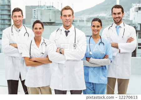 Portrait of confident doctors with arms crossed 12270613