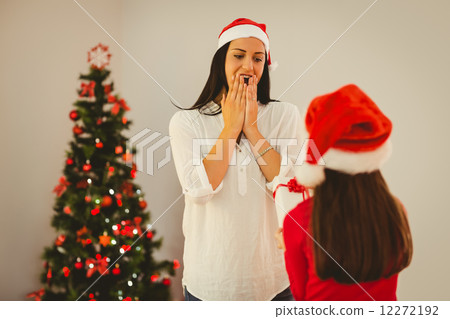 Daughter surprising her mother with christmas gift 12272192