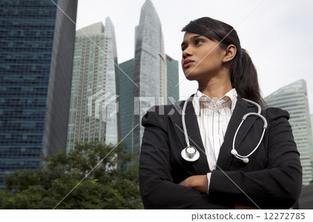 Female Indian Doctor Outdoors 12272785