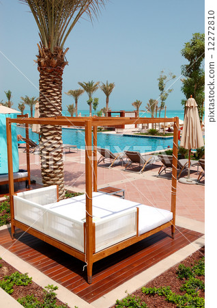 The hut near swimming pool at luxury hotel, Saadiyat island, Abu The hut near swimming pool at luxury hotel, Saadiyat island, Abu 12272810