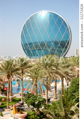 The luxury hotel and circular building, Abu Dhabi, UAE The luxury hotel and circular building, Abu Dhabi, UAE 12272826