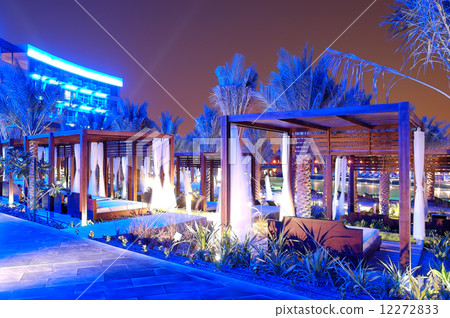 The huts near swimming pool at modern luxury hotel, Palm Jumeira 12272833