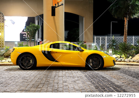 The luxury sport car is on the Walk at Jumeirah Beach Residence 12272955