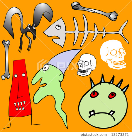 various Halloween elements - vector 12273271
