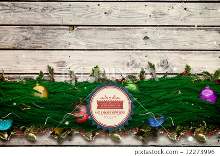 Composite image of fir branch christmas decoration garland 12273996