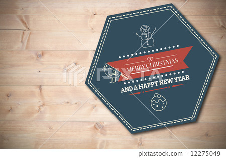 Composite image of banner and logo saying merry christmas Composite image of banner and logo saying merry christmas 12275049