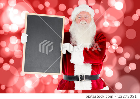 Composite image of santa claus showing blackboard Composite image of santa claus showing blackboard 12275051