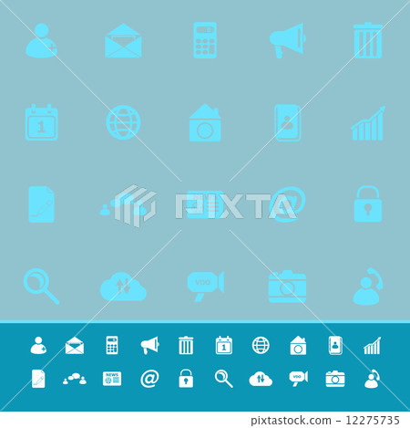 Mobile phone color icons on blue background Mobile phone color icons on blue background 12275735