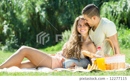 Romantic couple having picnic 12277115