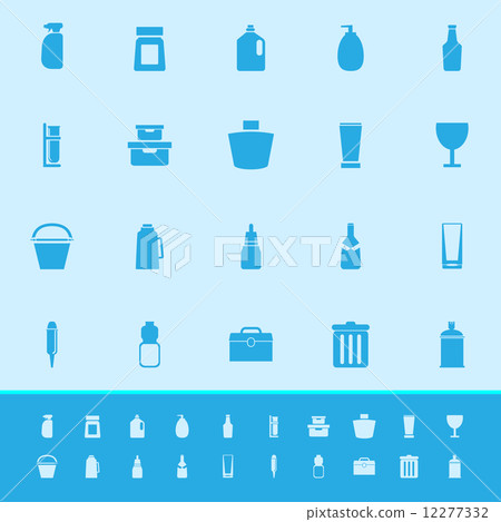 Design package color icons on blue background 12277332