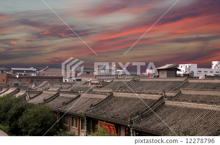 View of the city of Xian (Sian, Xi'an), Shaanxi province, China 12278796