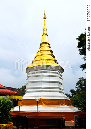 Thai stupa in Temple, Chiang Rai province, Thailand 12279932