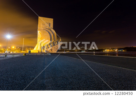 Padrao dos Descobrimentos, Lisbon, Portugal, at night 12280450