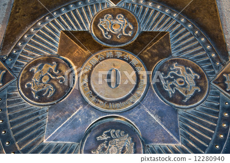 Zero Point of Hightwais, Tiananmen square, Beijing, China Zero Point of Hightwais, Tiananmen square, Beijing, China 12280940