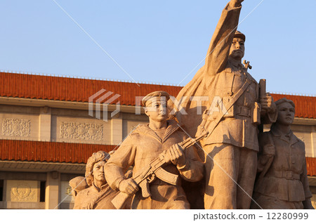 Revolutionary statues at Tiananmen Square in Beijing, China 12280999