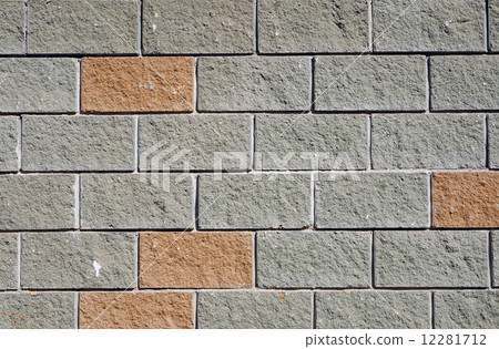 The wall of the large gray and red rectangular stones as backgro The wall of the large gray and red rectangular stones as backgro 12281712
