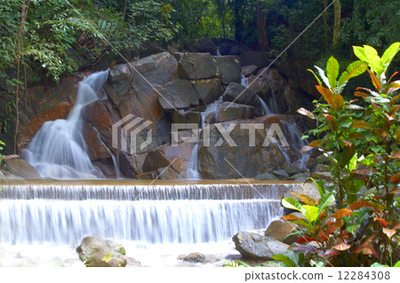 Kathu Waterfall with plants. Kathu Waterfall with plants. 12284308
