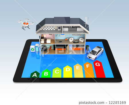 Tablet PC control Smart home concept 12285169