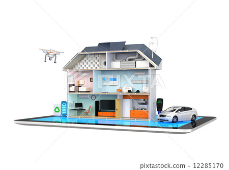 Tablet PC control Smart home concept 12285170